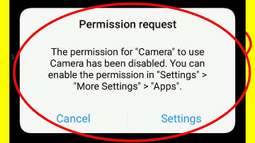 Permission request Camera has been denied access to Camera. You can enable permission
