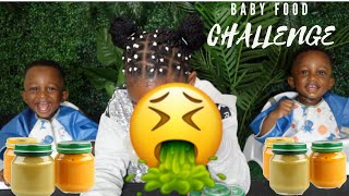 BABY FOOD CHALLENGE | TWINS EDITION*** VOMIT ALERT***