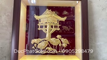 Tranh Chùa Một Cột Dát Vàng - Quà Tặng Biểu Tượng Việt Nam Sang Trọng, Ý Nghĩa