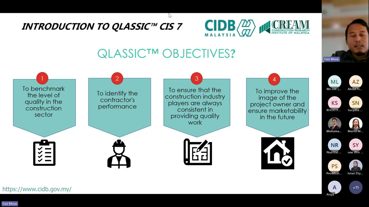October 2023 | Session 1: Quality Assessment System in Construction (QLASSIC)