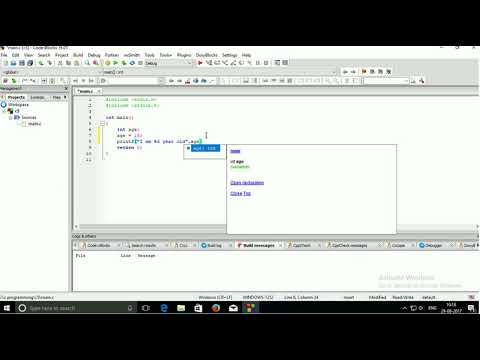 variable in c