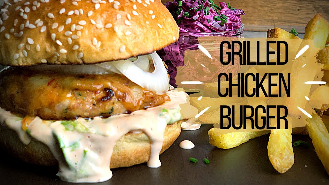 Chicken Burger Patty Recipe Indian Style I Grilled Chicken Burger I How