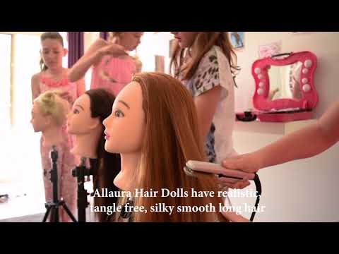 ALLAURA Hair Doll Toy- Girls Practice Hair Styling Training Mannequin Head u0026 Tripod