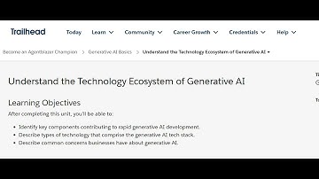 Generative AI Basics || Trailhead Quick quiz solutions