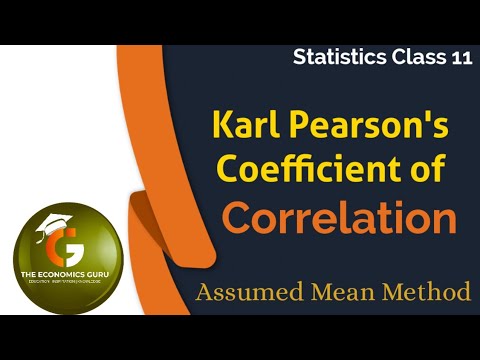 Karl Pearson's Coefficient of Correlation I Assumed Mean Method I ...