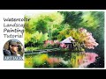 Watercolor Landscape Painting Tutorial-Lake scenery | 수채화 풍경 그리기- 내마음의 풍경-팔레트 공개-김재석작가 [ART JACK]