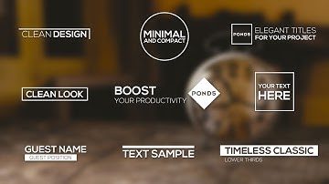 Modern Titles - After Effects CS6+ template