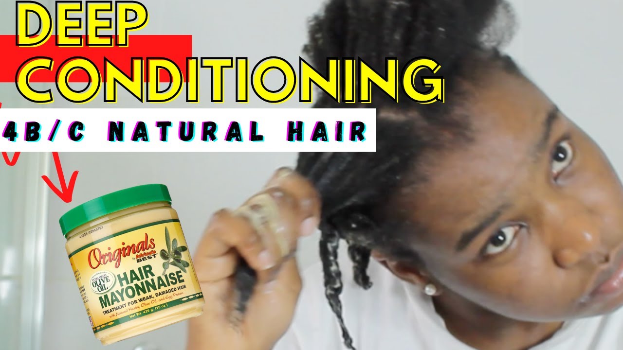 Deep conditioning 4C HAIR with AFRICAS' BEST ORGANICS Hair MAYONNAISE + REVIEW | 