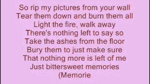 bullet for my valentine bittersweet memories lyrics