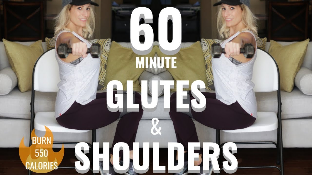 follow along core workout 60 Minute Glutes and Shoulders | 4 Rounds | BURN 550 Calories🔥