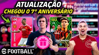 ATUALIZAÇÃO! CHEGOU O 7° ANIVERSÁRIO DO PES MOBILE,ICONIC MOMENT VOLTOU? 74 GIROS COM ÉPICO GRÁTIS