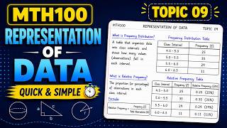 MTH100 topic 10 | short Lecture | Representation of Data | Complete lecture | VUNext