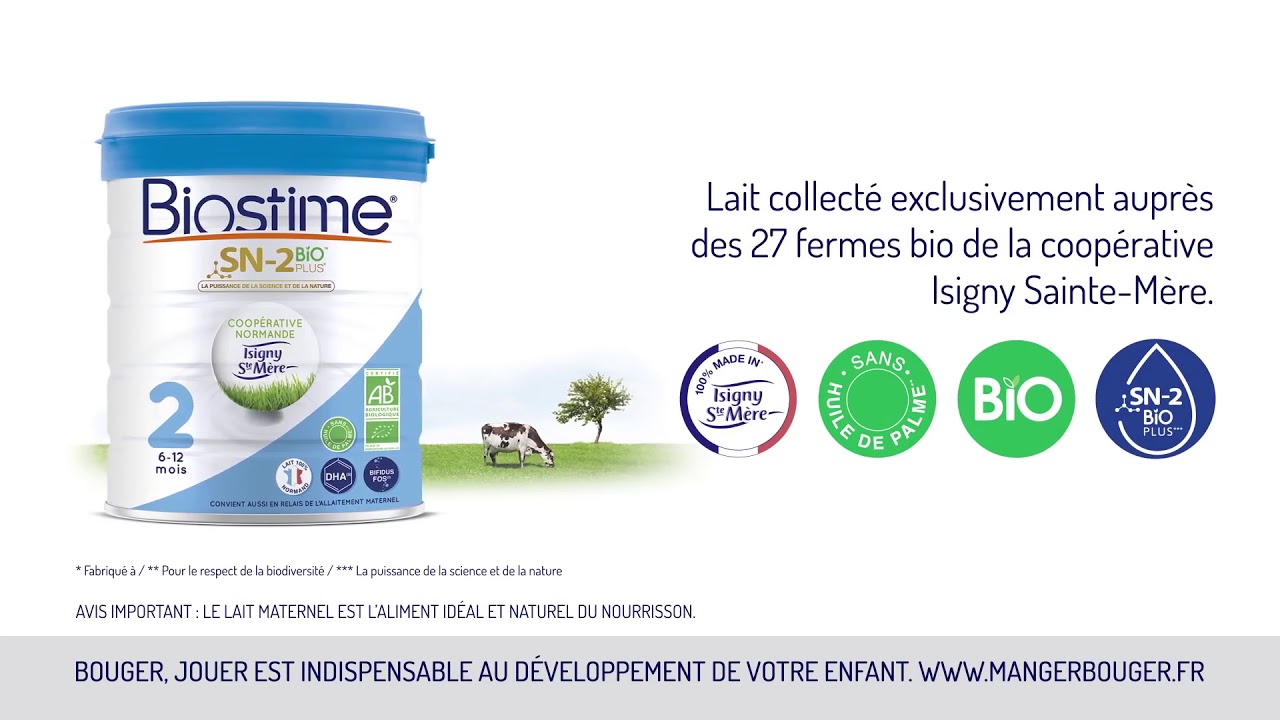 Laits Bebe Sn 2 Bio Plus De Biostime Youtube