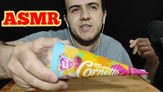 ASMR TÜRKÇE YEMEK DONDURMA ALGİDA CORNETTO MANGO AROMALI | ASMR icecream