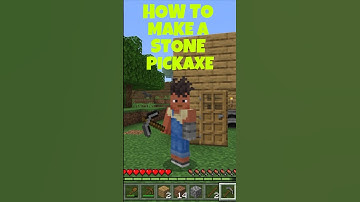 How to make a Stone Pickaxe in Minecraft #minecraft #craft #shorts #youtube #stonepickaxe