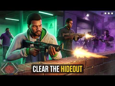 GTA 5 - Franklin & Lamar Ballas Hideout Raid + Ten Star Escape