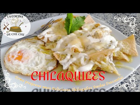 Como preparar unos Deliciosos Chilaquiles Verdes Crocantes.