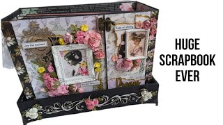 vintage floral album | vintage lady scrapbook |  huge scrapbook for her