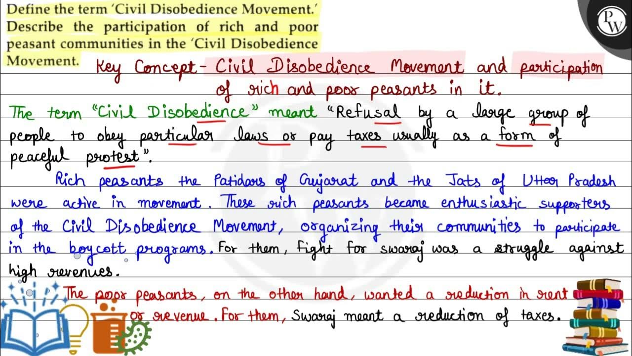 define-the-term-civil-disobedience-movement-describe-the