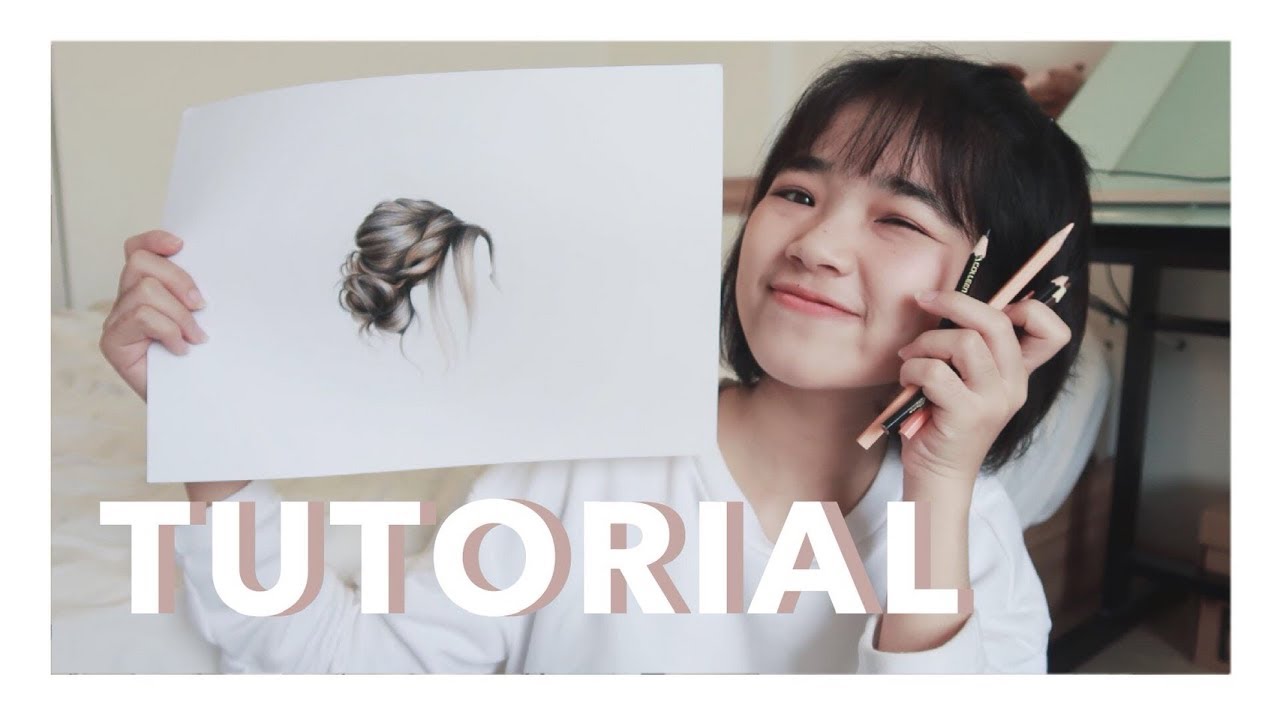COLORED PENCILS TUTORIAL + SPEED DRAWING มาวาดผมด้วยสีไม้กัน | mackcha