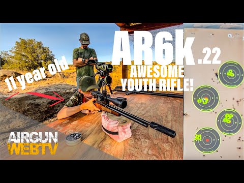 AWESOME Youth Air Rifle - the Evanix AR6k gets tested by an 11 year old at 50 yards!