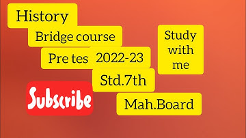 History bridge course pre test/ std.7th/ Eng medium/ Maharashtra state board @JR Tutorials