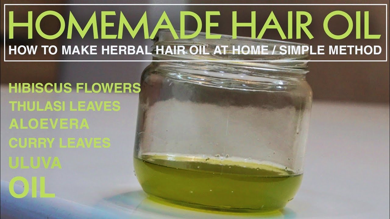 Homemade Herbal Hair oil for hair growth Natural hair fall treatment