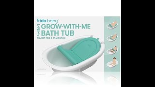 Frida Baby 4-in-1 Grow-with-Me Bath Tub| Transforms Infant Bathtub to Toddler Bath Seat