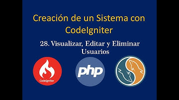 Sistema de ventas desde Cero con CodeIgniter - Visualizar, Editar y Eliminar Usuarios