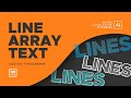 How to Create Line Array Text • Illustrator Tutorial