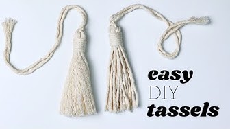 DIY Macrame Tassel Keychain (Wrapped Keyhole) 