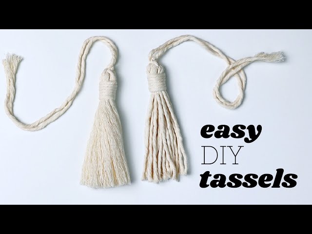 Yarn tassels, garland tassels, cotton tassels, diy tassels, tassel garland,  jewelry tassels, key chain tassels, earring tassels, White