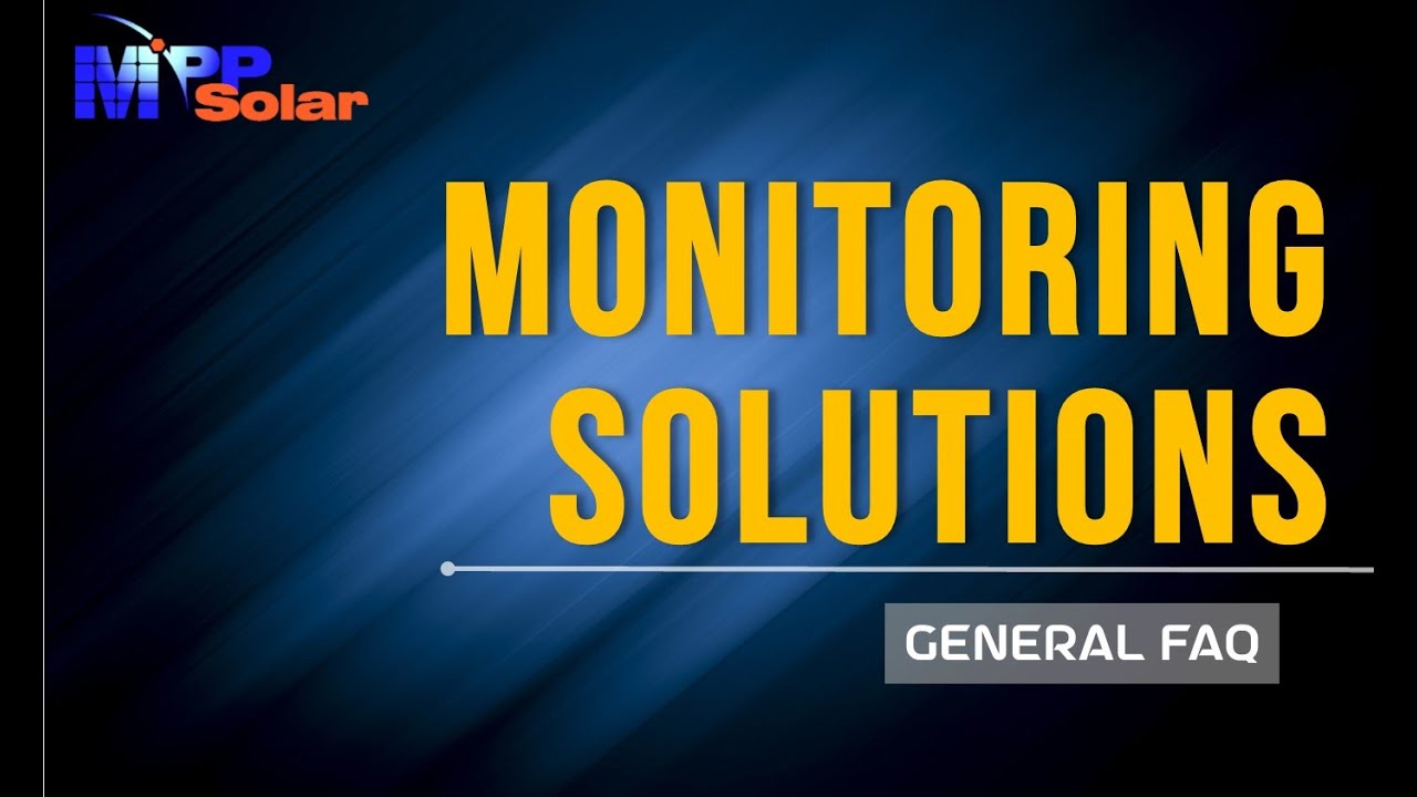 Monitoring Solutions for MPP Solar inverters