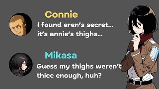 Eren’s Secret Crush on Annie… EXPOSED?! 😳💬 | AOT discord