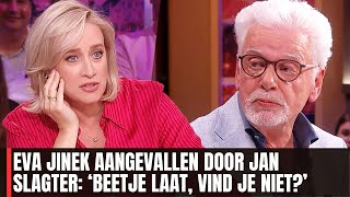 Eva Jinek aangevallen door Jan Slagter: ‘Beetje laat, vind je niet?’