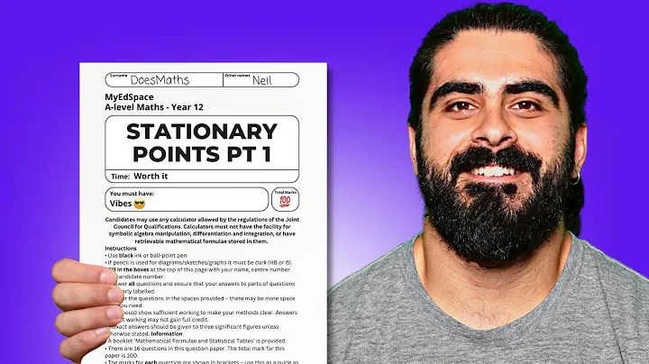 A-Level Maths Stationary Points Part 1
