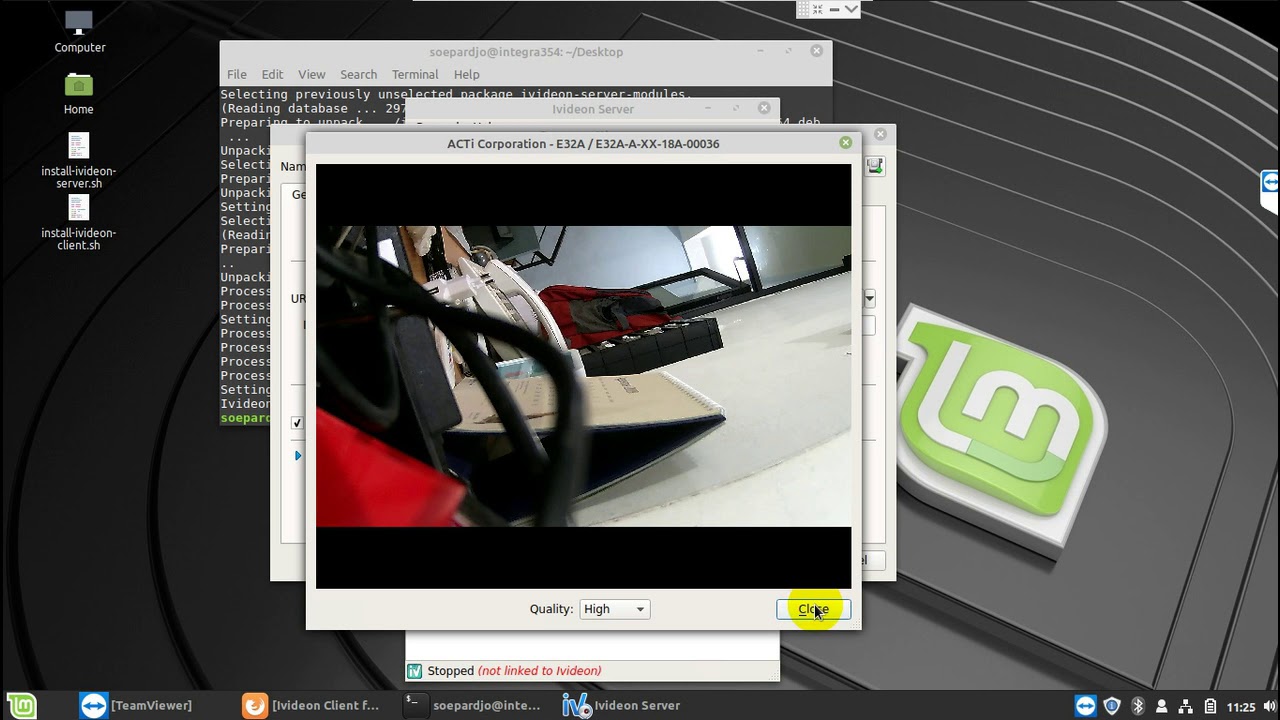 Install Dan Seting Ivideon Video Surveillance Server dan Client di Linux Mint