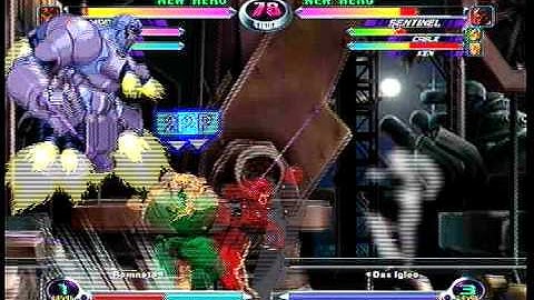 MvC2 Online (360): Brett (MST) vs Das igloo (Cab/Sent/Ken) 3 .:11.24.09:.