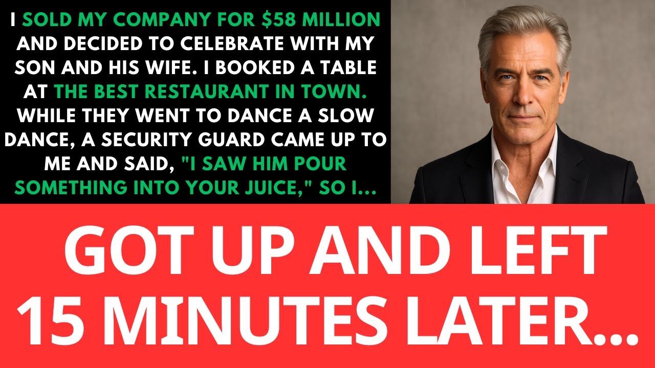 When My Son Left, Restaurant Security Guard Said To Me, “I Saw Him Pour Something Into Your Juice