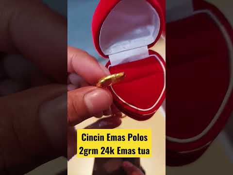 Cincin Tunangan Polos Berat 2grm Perhiasan Emas 24k