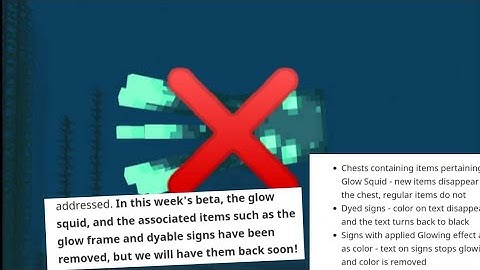 minecraft bedrock edition 1.16.210.60 beta released! glow squid and glow ink sacs removed!😰😨