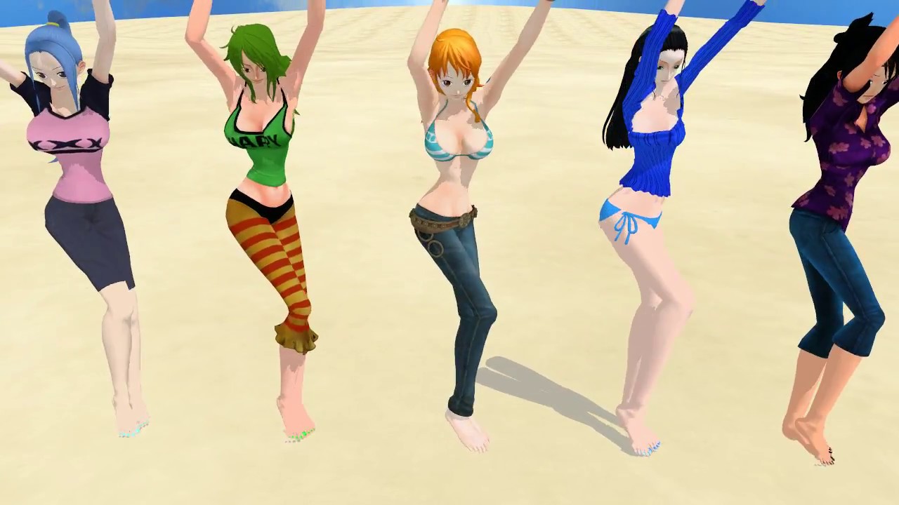 MMD One Piece Belly Dance in the desert YouTube