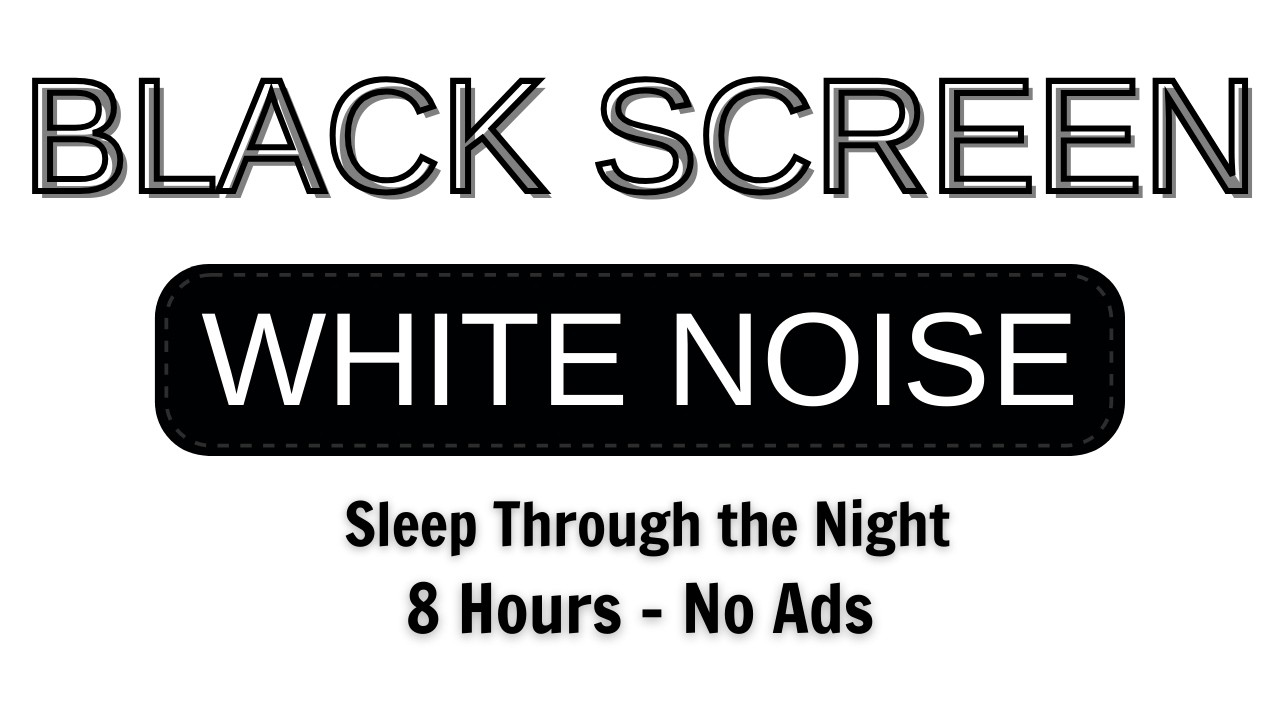 8 Hour White Noise Loop | Focus, Work & Distraction Blocking