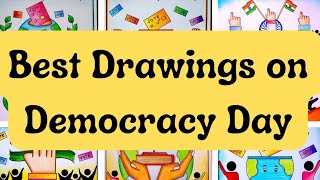 International Day of democracy drawing ideas |Voters Awareness Drawing | Democracy Day Drawing Ideas