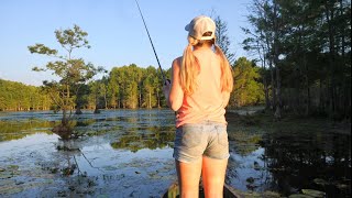 1 HOUR Slaying Fish in the SWAMP! -- Her BIGGEST EVER, Gators and MORE!!! (INSANE!)