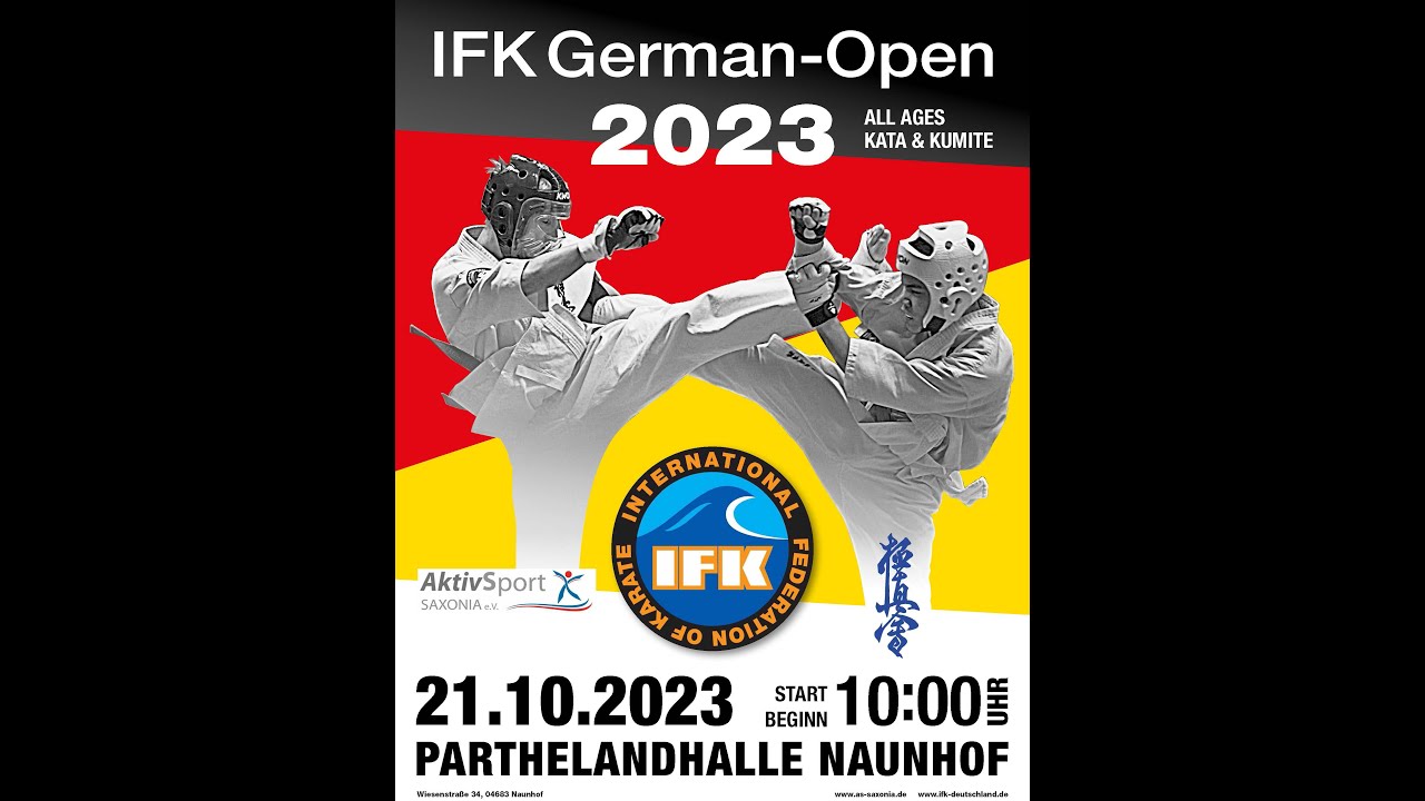 IFK German Open 2023 Tatami B (Anfängerturnier) YouTube