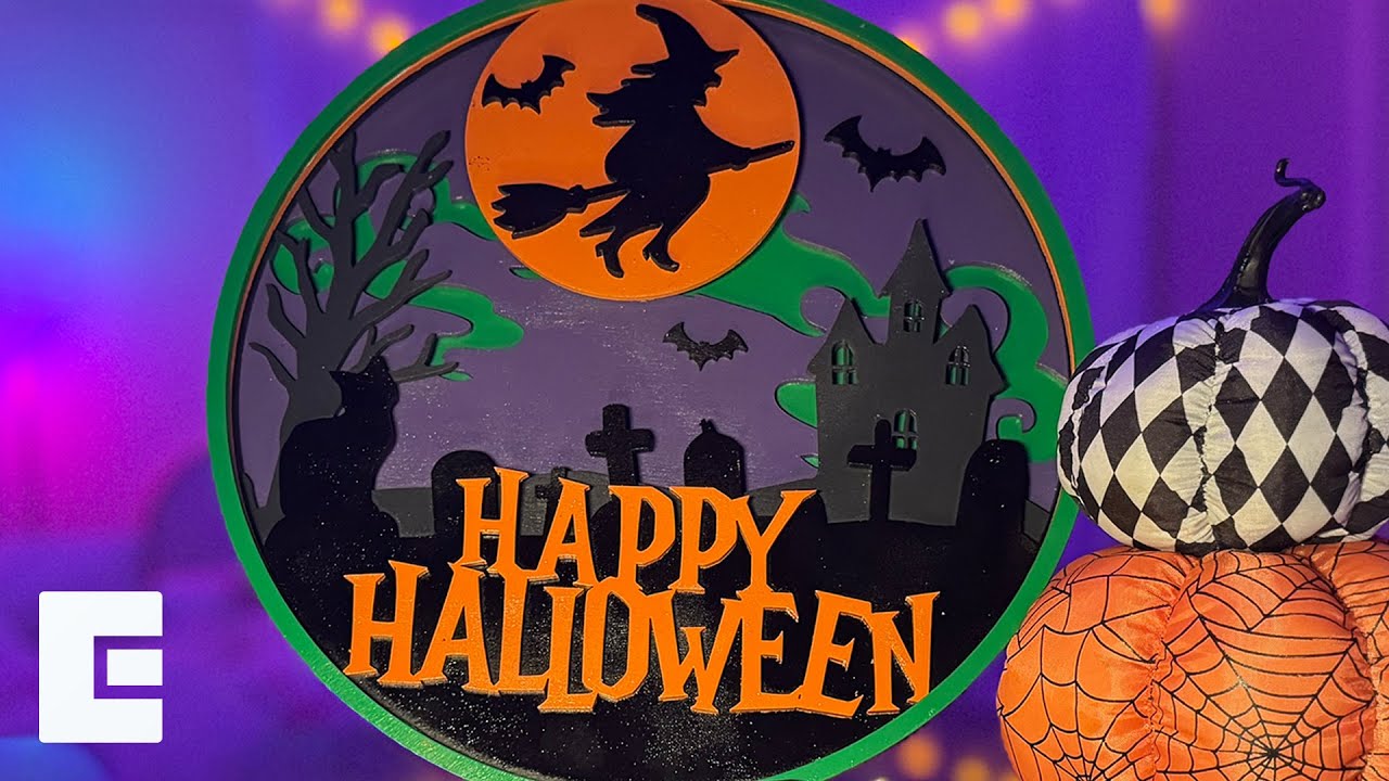 Знак на Хэллоуин, вырезанный лазером своими руками 🎃 | Бесплатный многослойный SVG-файл + фанера ...