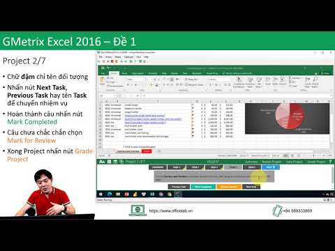Video Giải đề MOS Excel 2016 77-727 - Project 2 - youtube