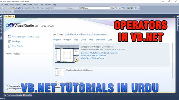 VB.NET Tutorial In Urdu - Operators