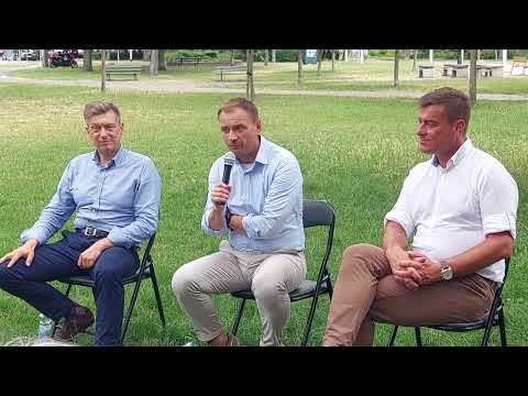 Posłowie Nitras i Witczak w Lesznie